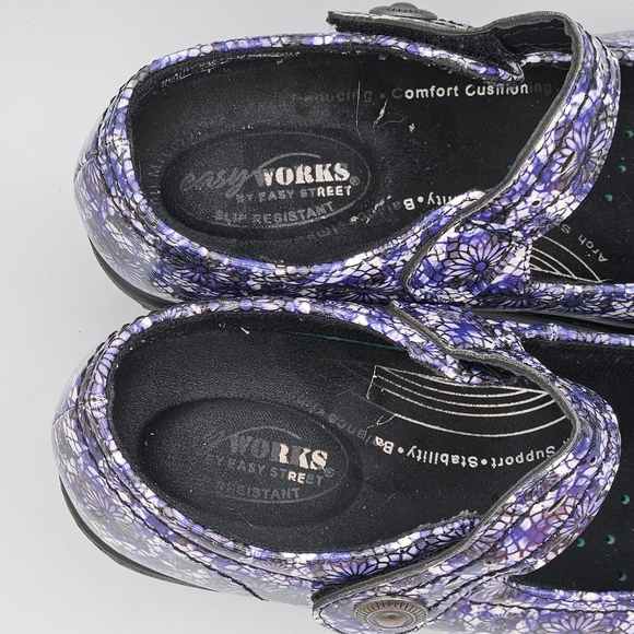 Easy works by Easy Street Floral slip resistant clogs size 9.5 - Picture 6 of 16